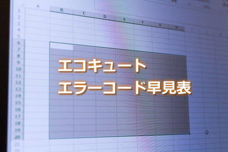 エラーコード早見表