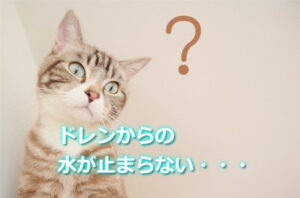 エコキュートのドレンの水が止まらないんだけど